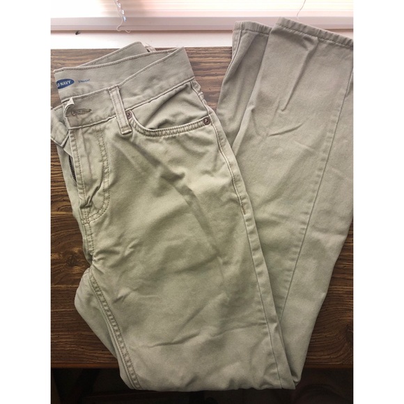 Old Navy straight leg khaki pants - Picture 2 of 4